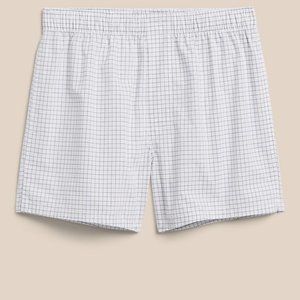 Banana Republic Lincoln Plaid Organic Cotton Boxer - Elysian Blue